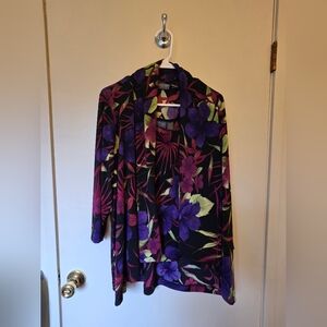 Additions by Chico's 2 Piece Floral Print Jacket & Tank Set Chico's Size 2/US L